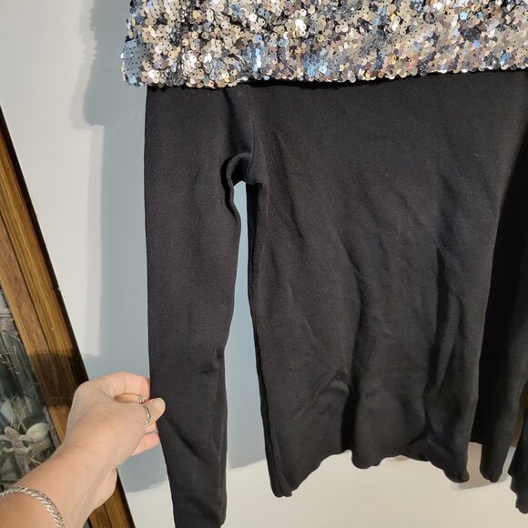 INC INTERNATIONAL CONCEPTS SEQUIN OFF SHOULDER SWEATER TOP SZ L - Picture 3 of 7